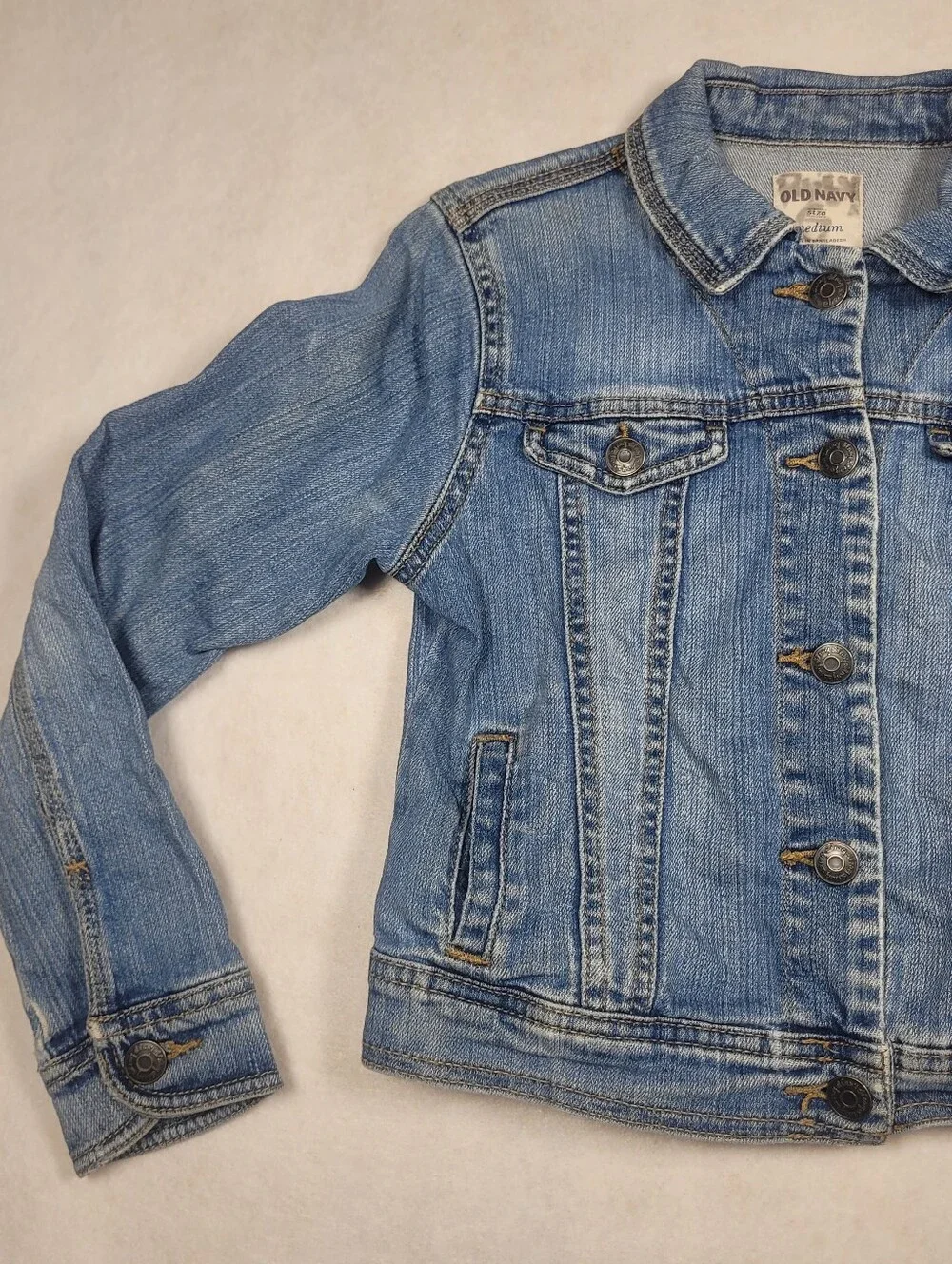 Old Navy Kids Medium Wash Denim Jacket Girls Sz Medium